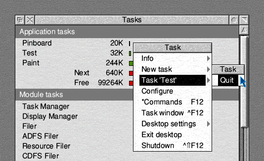 ... or select Quit from a Task Manager window menu
